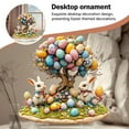 thumbnail image 2 of 7.87in Easter Acrylic Tabletop Decor, Clear Bunny & Egg Spring Desktop Ornament for Home Office Party Decoration(1Pcs), 2 of 7