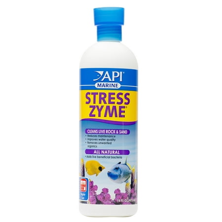 API Marine Stress Zyme, Saltwater Aquarium Cleaning Solution, 16