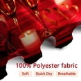 thumbnail image 3 of 72x72 Inch Happy Valentine''s Day Themed Shower Curtain Red Rose Champagne Candles Holiday Celebrate for Bathroom Decor Waterproof Fabric Polyester Shower Curtain Sets with Hooks, 3 of 6