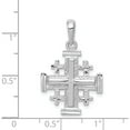 thumbnail image 4 of 14K White Gold Jerusalem Cross Pendant (30 X 24) Made In United States k1230, 4 of 6