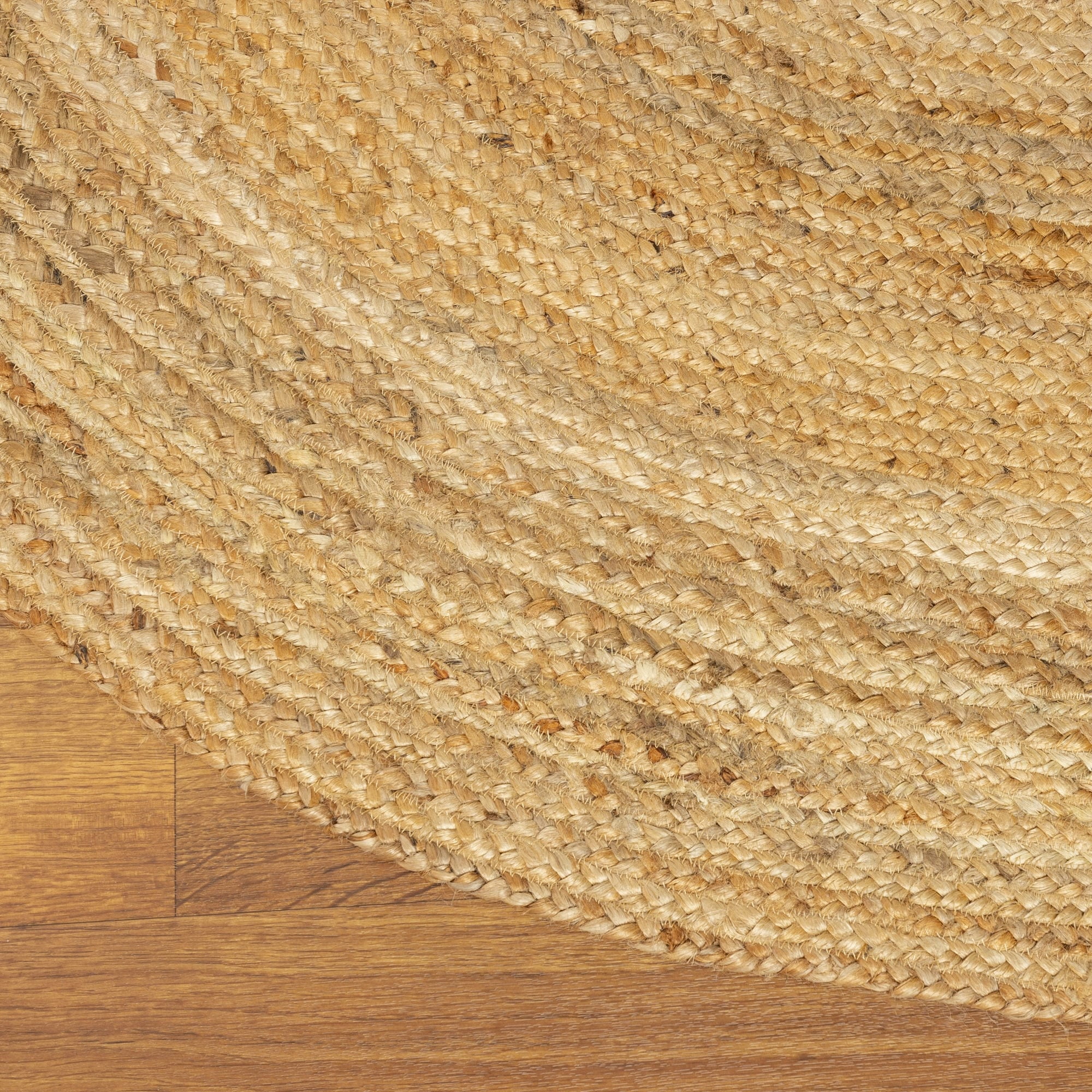 Natural Braided Jute Area Rug Handwoven Natural 3' X 5'
