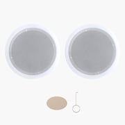KFFKFF 8" In-Ceiling and In-Wall Speaker System, 150W Peak Power, Hi-Fi Audio, 2-Way Flush Mount Design, Suitable for Humid Environments, Ideal for Home Theater, Living Room,or Covered Patio,Set of 2