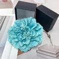 thumbnail image 5 of Peony Fabric Flower Brooches Oversize Lapel Pins Extra Big Brooch Delicate Dancing Party Prom Wedding Charm Banquet Dress Suit Guest Corsage Accessories Gifts Dancer Large Hairpin Clip 110mm, 5 of 12