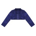 thumbnail image 4 of TiaoBug Wedding Flower Girls Shurg Bolero Cardigan Long Sleeve Princess Dress Cover-Up 3-12 Navy Blue 10, 4 of 7