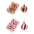thumbnail image 3 of Secfreeship 6 Pack Christmas Tree Ornaments Set, 2.36 Inch Glitter Decorated Hanging Baubles, Holiday Party Decoration Balls with Hanging Strings, Assorted Color Styles for Xmas Home Decor, 3 of 6