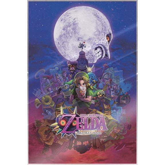 The Legend Of Zelda: Majora's Mask - Gaming Poster (Link) (Size: 24" x 36") (Laminated Poster)