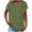 Green, variant on PMVFHDE Womens Summer Tops Summer Solid Mandarin Collar Button Down Short Sleeve Shirt