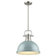thumbnail image 4 of Golden Lighting-3604-L PW-BK-Duncan - One Light Rod Pendant Black Glass Pewter Finish, 4 of 7