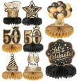 thumbnail image 1 of 8pcs adorno de panal decoraciones de cumpleaños 50 centros de mesa para hombres mujeres, 1 of 3