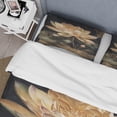 thumbnail image 4 of Designart "Vintage Lotus Blooming in the Pond I" Floral Lotus Bedding Covert Set - Floral White Country Charm Bed Set With 2 Shams, 4 of 6