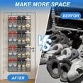 thumbnail image 2 of ASKITO Over The Door Shoe Organizer, 40 Grids Large Mesh Pockets with Hooks Hanging Shoe Rack Organizer for Closet Behind The Door, Multi-function Storage Holder for Entryway Bedroom Dorm, Gray, 2 of 8