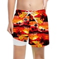 thumbnail image 5 of LRen Boys Swim Trunks with 4-Way Stretch Liner Quick Dry Bathing Suit Swim Shorts for Little & Boys, 5 of 5