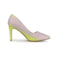 thumbnail image 4 of BLISSFUL STEP Women's Dress Shoes Glitter Pointed Toe Stiletto Heels Slip On Dress Pumps Rainbow Glitter 9.5, 4 of 8