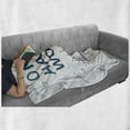 thumbnail image 6 of Fitness Soft Flannel Fleece Blanket, Only Hard Work Positive Sports Affirmation Phrase and Dumbbell Inspirational, Cozy Plush for Indoor and Outdoor Use, 60" x 80", Blue Purple White, by Ambesonne, 6 of 6