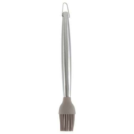 

HOMEMAXS 1Pc Professional Food Brush Practical Basting Silicone Brush BBQ Brush (Silver)