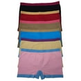 thumbnail image 4 of Women’s Seamless Boxer Briefs 6-Pack One Size Fits Most (S–L) Comfortable Stretch Underwear in Assorted Colors, 4 of 4