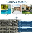 thumbnail image 5 of Churanty Outdoor Sunbed with Adjustable Canopy for Two Person Patio Chaise Double Lounger for Beach Backyard,Gray Wicker And Blue Cushion, 5 of 12