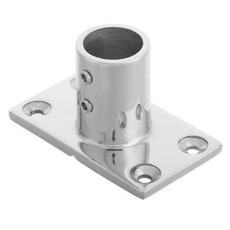 REOFLYUP Plated Stainless Steel Deck Mount Rod Holder for Marine Boat Rail Fittings Fishing Accessories