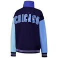 thumbnail image 3 of Women's Terez Navy/Blue Chicago Cubs Classic Colorblock Quarter-Zip Sweatshirt, 3 of 3