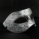 thumbnail image 3 of KAKOWELY Máscara de luchador griego romano para adultos, ideal para bailes de disfraces, bailes de máscaras y Halloween (plateada)., 3 of 4