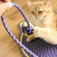 thumbnail image 6 of Round Cat Scratcher Mat,16.9inch Natural Cotton Rope Cat Scratching Mat with Ball Toy,Cat Scratch Furniture Protector for Wall Floor Couch Carpets Sofa, 6 of 9