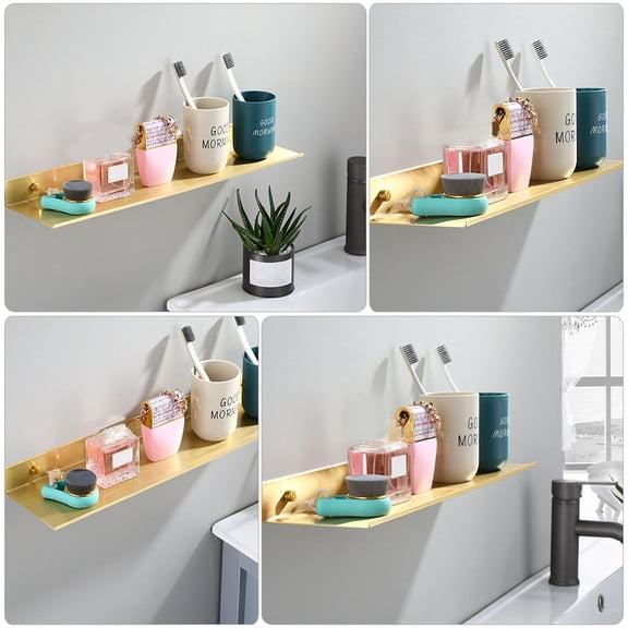 Zcyifa Aluminum Kitchen and Bathroom Storage Rack, Space-Saving Wall Shelf for Seasoning, Toilet Essentials, Small Stand