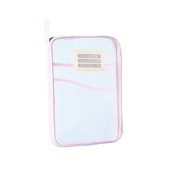 TACILIP Stationery Supplies, 1PC Mesh Zipper File Bag With HandleTransparent Homework Storage TotePortable Subject Organizer Pouch For Student School Tutoring Supplies, Womens Gifts