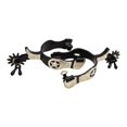 thumbnail image 4 of 2 espuelas para caballo, acero inoxidable, fáciles de instalar, espuelas vaqueras occidentales con ruedecilla giratoria para entrenamiento de, 4 of 8