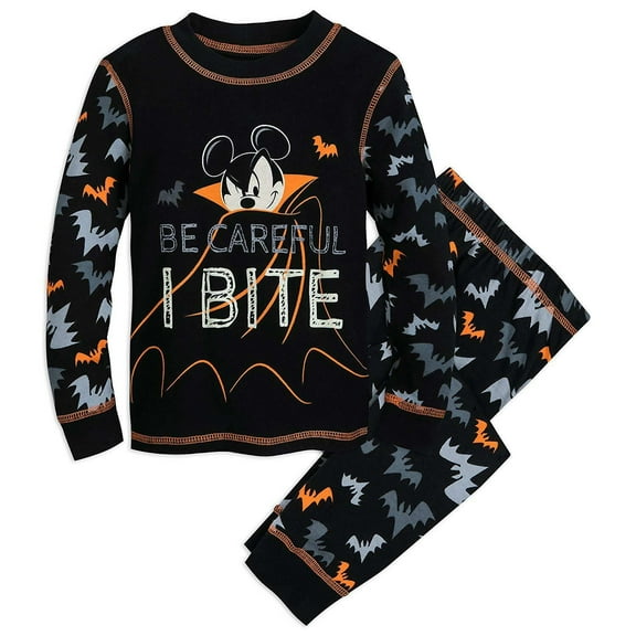 Disney Store Mickey Mouse Halloween 2PC Long Sleeve Tight Fit Pajama Set Boy Size 5