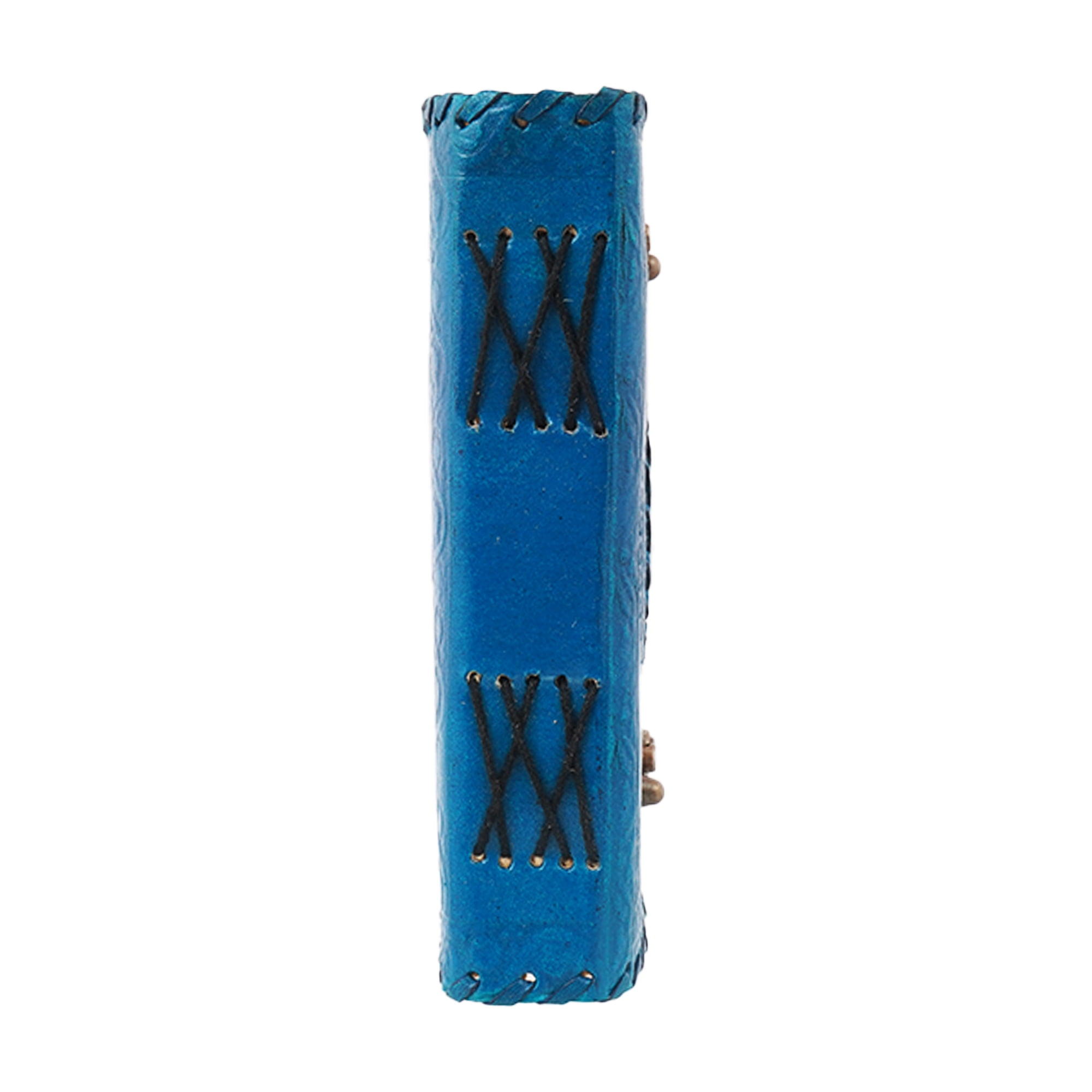 Blue Leather Embossed Leather Journal, (Hardcover)