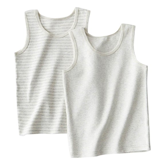 Zpanxa Girl Tank Tops Printed Sleeveless 2-Piece Strap Summer Cotton Undershirt for Daily School