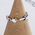 thumbnail image 3 of Anillo abierto minimalista geométrico de plata coreana, diseño de nicho femenino, tendencia ins, 3 of 5