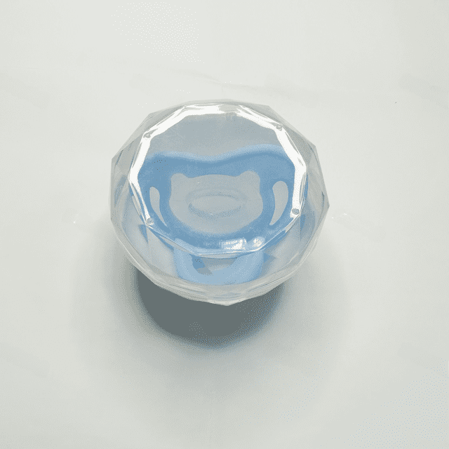 Carcasa de chupete. Juego de chupete de silicona para bebé con caja de diamantes Qin, doble color
