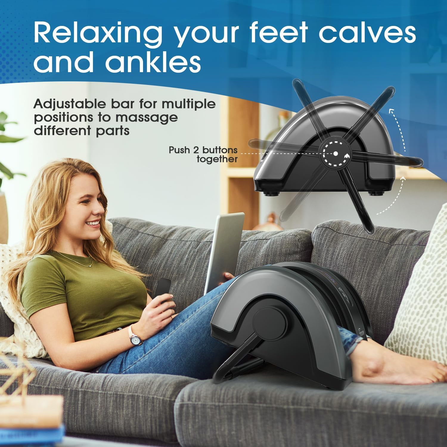 TISSCARE Shiatsu Foot Massager with Heat: FSA HSA Eligible Foot Massager for Plantar Fasciitis, Neuropathy, Circulation and Pain Relief, Massage Feet/Leg/Calf/Ankle at Home/Office