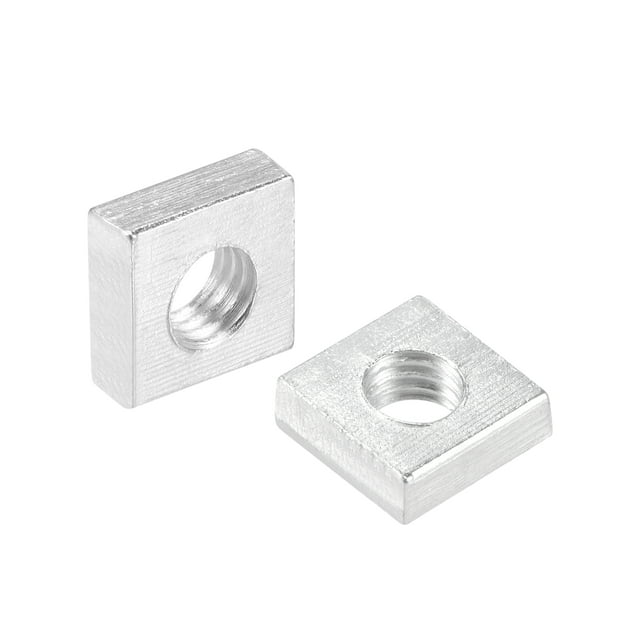 Unique Bargains Écrous Carrés, Kit d'Assortiment de Filetage Métrique Plaqué Zinc M6x11mmx4mm, 25 Pcs