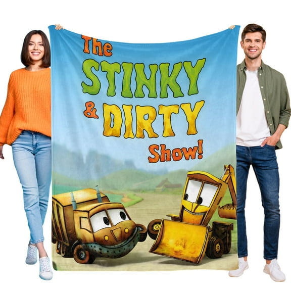 Stinky and Dirty-Anti-Pilling Flannel Blanket Soft Lightweight Plush Fuzzy Cozy Luxury Blanket for Home and Kitchen Use – Perfect for Kids and Adults 32"*48"(80cm*120cm)