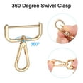 thumbnail image 4 of Uxcell 8Pcs Swivel Clasps, 1.5" Detachable Snap Hook with Screwdriver, Light Gold, 4 of 7