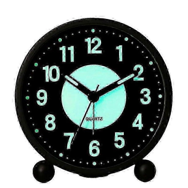 Night Light Analog Alarm Clock Mute No Ticking Sound, Gentle Wake Up, Mute + Night Light + Luminous (Suitable For Student Dormitories)
