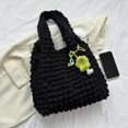 thumbnail image 4 of Fashion Shopping Large Capacity Tote Bags Handbags Underarm Bags Shoulder Bags BLACK, 4 of 8