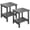 Gray 2pcs, variant on Senfot All-Weather HDPE Adirondack Side Table, 2-Tier Square Outdoor End Table Black 2pcs