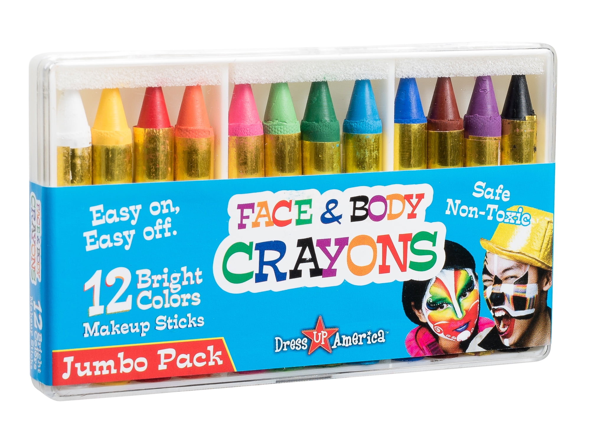 42pcs Face and Body Paint Crayons Face Painting Kit Safe and Non-Toxic Ultimate Party Pack Including 14 Metallic Colors for Birthday Makeup Party Supplies Festivals