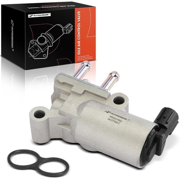 A-Premium Fuel Injection Idle Air Control Valve IAC - W/Sensor [2Pins] - Compatible with Honda CR-V 97-01 - fits (98-01 CR-V) W/Automatic Transmission, Auxiliary Air Valve, Replace for# 36450P0D004