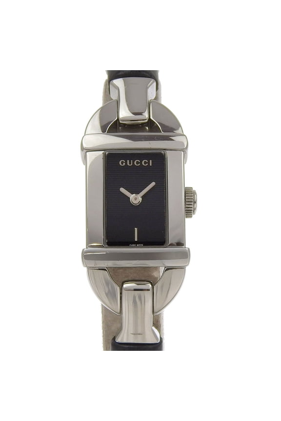 Pre-Owned Gucci Bangle Watch 6800L Stainless Steel x Bamboo Quartz Analog Display... (Good)