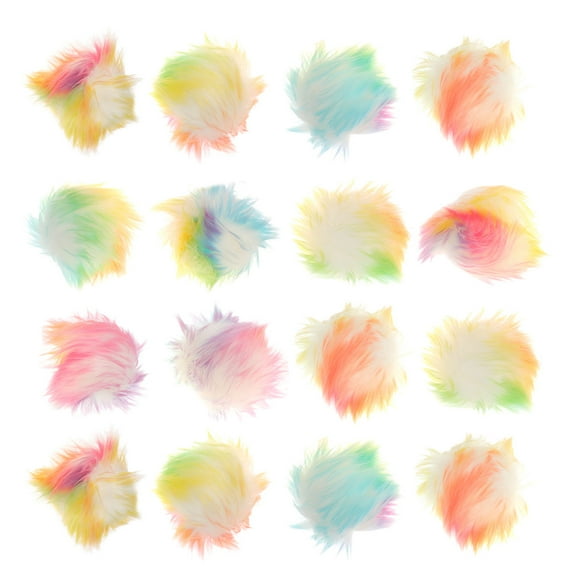 DEEPCRAFF 16Pcs Puff Balls for Crafts Assorted Color Plush Ball for Artists