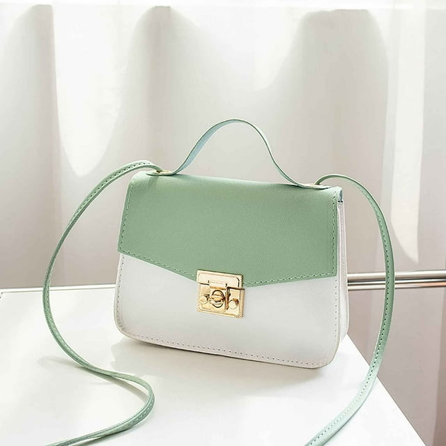 Ratfeit Color-Block Crossbody Bags for Women Leather Cross Body Purses Cute Designer Handbags Shoulder Bag Medium Size
