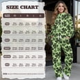 thumbnail image 6 of SCRAWLGOD St. Patrick's Day Four Leaf Clover Print Black Green Women 2 Piece Outfits Fall Sweatsuits Turtleneck Sweatshirt Wide Leg Sweatpants Lounge Sets Cozy Fashion Pullover Tracksuit, XS, 6 of 7