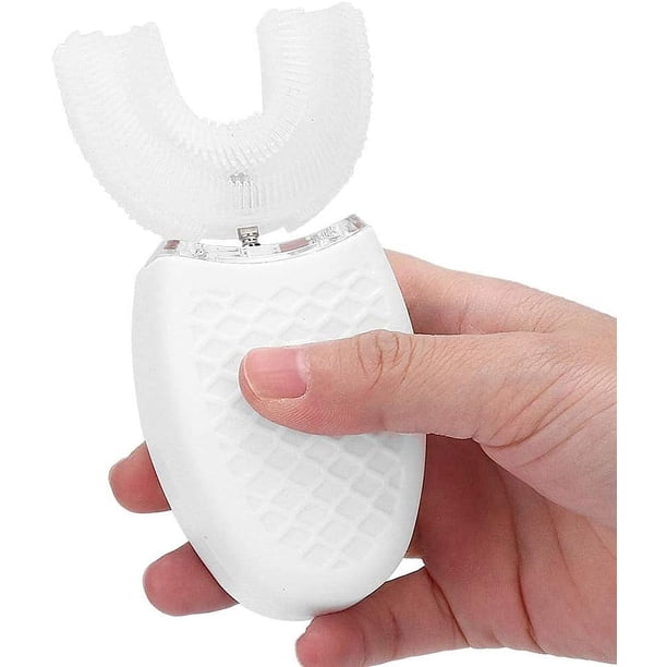 1 cepillo de dientes con forma (blanco) para adultos, cepillo de dientes de limpieza automática, herramienta de cuidado bucal, cepillo de dientes con cabezal de cepillo de silicona de grado alimenticio, cepillo de dientes automático para adultos oso de fresa Electrónica
