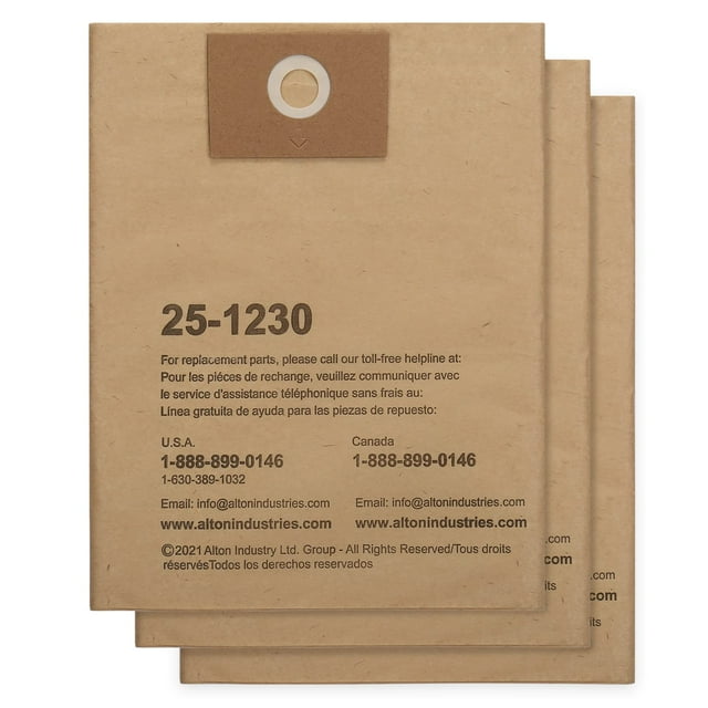 Bolsa de filtro Stanley 25-1230 18-19 L para aspiradora húmeda y seca, paquete de 3