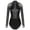 Black, variant on CHICTRY Womens Rhinestone Ballet Gymnastics Leotard Metallic Long Sleeve Rhythmic Gymnastics Dance Bodysuit Pink S
