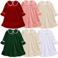 thumbnail image 3 of Navidad niños bebés niñas niño ropa de dormir terciopelo rojo manga larga con capucha chaquetas abrigos ropa de abrigo con bolsillo conjunto de pijamas para niños pequeños, 3 of 4